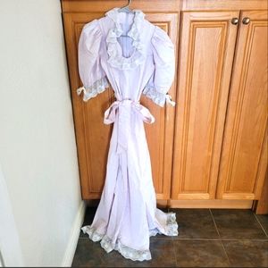 Gunne sax pinkish lavender romantic renissance bridal dress size 9